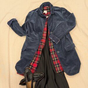 J. Jill Wide Wale Corduroy Jacket in with Velvet‎ Trim - Women's sz S/M